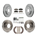 Front Rear Disc Brake Rotor Ceramic Pad And Drum Kit (7Pc) For Mitsubishi Lancer