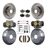 Front Rear Disc Brake Rotors Ceramic Pads And Drum Kit (9Pc) For Smart Fortwo