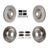 Front Rear Disc Brake Rotors And Ceramic Pads Kit For Hyundai Genesis G80 5.0L