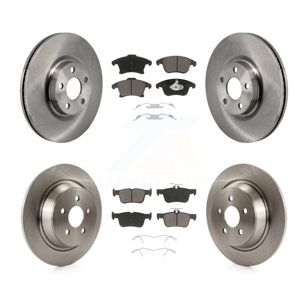 Front Rear Disc Brake Rotors And Ceramic Pads Kit For 2017-2020 Lincoln MKZ 2.0L
