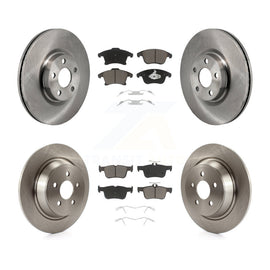 Front Rear Disc Brake Rotors And Ceramic Pads Kit For 2017-2020 Lincoln MKZ 2.0L