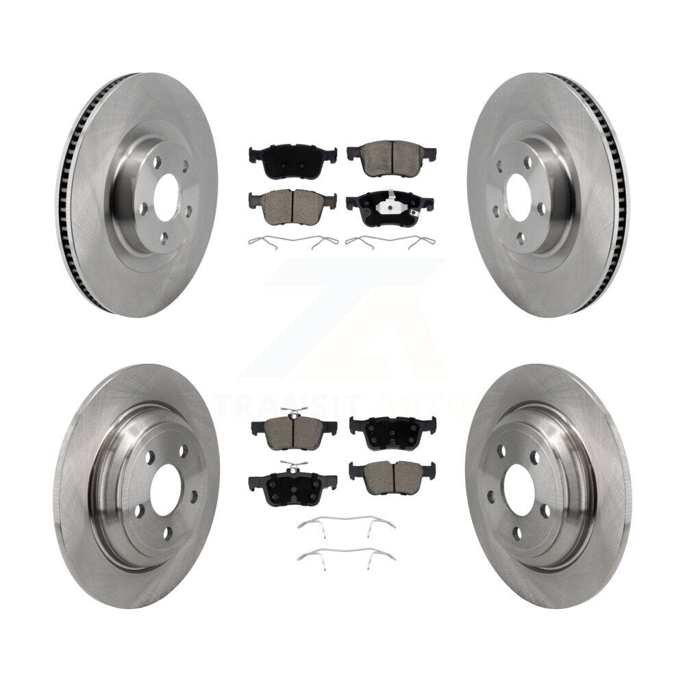 Front Rear Disc Brake Rotors And Ceramic Pads Kit For 2022-2023 Ford Maverick