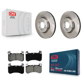 Front Disc Brake Rotors And Ceramic Pad Kit For 2021 Land Rover Range Sport 3.0L