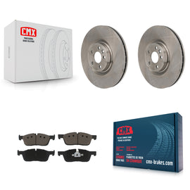 Front Disc Brake Rotors And Ceramic Pads Kit For 2018 Jaguar E-Pace Base