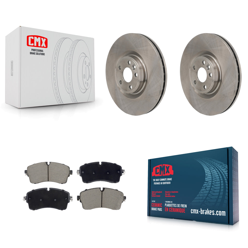 Front Disc Brake Rotor Ceramic Pad Kit For Land Rover Range Evoque Jaguar E-Pace