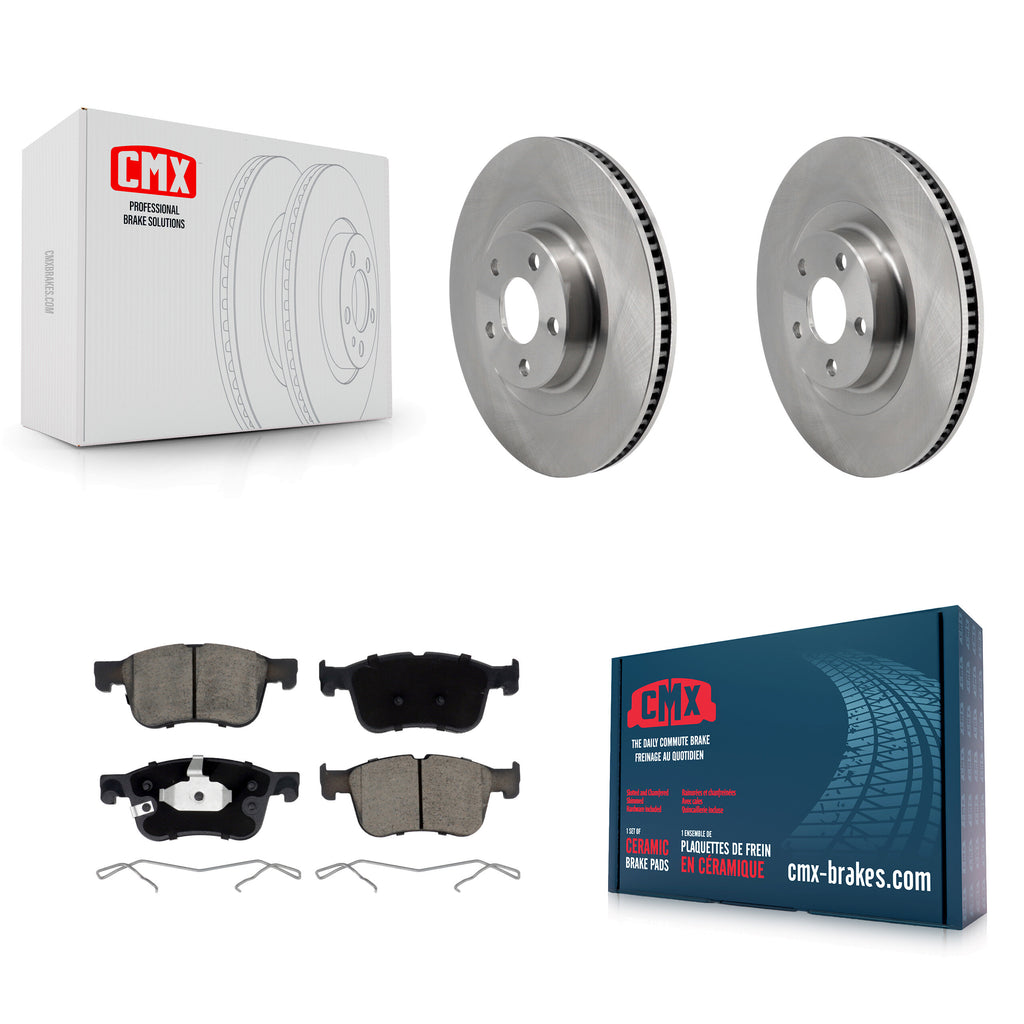 Front Disc Brake Rotors And Ceramic Pads Kit For 2022-2023 Ford Maverick