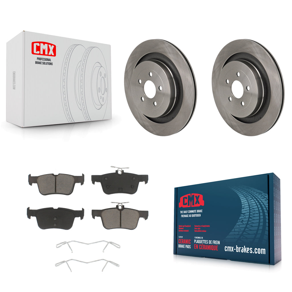 Rear Disc Brake Rotors And Ceramic Pads Kit For Ford Edge Lincoln Nautilus