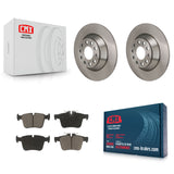 Rear Brake Rotors & Ceramic Pad Kit For Mercedes-Benz C300 Without Sport Package