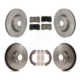 Front Rear Disc Brake Rotor Ceramic Pad Drum Kit For 2004 Subaru Impreza WRX STI