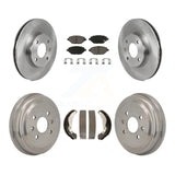 Front Rear Disc Brake Rotor Ceramic Pad & Drum Kit For 2016-2021 Chevrolet Spark