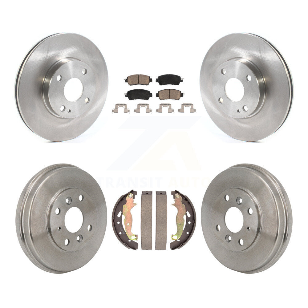 Front Rear Disc Brake Rotors Ceramic Pads And Drum Kit For Toyota Yaris iA Scion