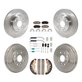 Front Rear Disc Brake Rotor Ceramic Pad Drum Kit (7Pc) For Toyota Yaris iA Scion