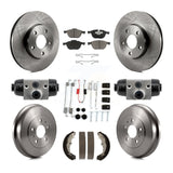 Front Rear Disc Brake Rotors Ceramic Pad Drum Kit (9Pc) For Ford Focus FMSI=1004