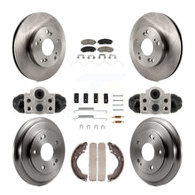 Load image into Gallery viewer, Front Rear Disc Brake Rotors Ceramic Pads And Drum Kit (9Pc) For Honda Civic