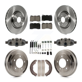 Front Rear Disc Brake Rotor Ceramic Pad And Drum Kit (9Pc) For Mitsubishi Lancer