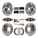 Front Rear Disc Brake Rotor Ceramic Pad And Drum Kit (9Pc) For Mitsubishi Lancer