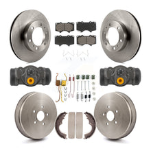 Charger l'image dans la galerie, Front Rear Brake Rotor Ceramic Pad And Drum Kit (9Pc) For 2015 Toyota Tacoma RWD