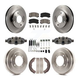 Front Rear Disc Brake Rotor Ceramic Pad And Drum Kit (9Pc) For Mitsubishi Lancer