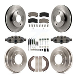 Front Rear Disc Brake Rotor Ceramic Pad And Drum Kit (9Pc) For Mitsubishi Lancer