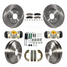 Charger l'image dans la galerie, Front Rear Brake Rotor Ceramic Pad And Drum Kit (9Pc) For Nissan NV200 Chevrolet