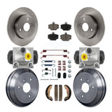 Front Rear Disc Brake Rotors Ceramic Pads And Drum Kit (9Pc) For Smart Fortwo