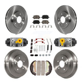 Front Rear Disc Brake Rotors Ceramic Pads And Drum Kit (9Pc) For Chevrolet HHR
