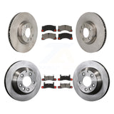 Front Rear Disc Brake Rotor Ceramic Pad Kit (6Pc) For Volkswagen Touareg Porsche