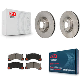 Front Disc Brake Rotors & Ceramic Pad Kit For Volkswagen Touareg Porsche Cayenne