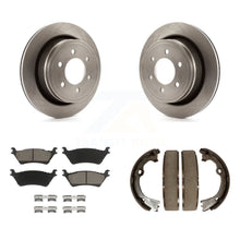 Charger l'image dans la galerie, Rear Disc Rotors Ceramic Pads And Parking Brake Shoes Kit For Ford F-150