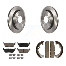 Load image into Gallery viewer, Rear Disc Rotors Ceramic Pads And Parking Brake Shoes Kit For Ford F-150