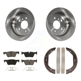 Rear Disc Rotors Ceramic Pads Parking Shoes Kit For BMW 328i xDrive 330i 328d GT