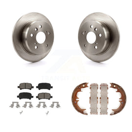 Rear Disc Rotors Ceramic Pads & Parking Shoes Kit For Toyota Camry Solara Avalon