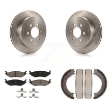 Charger l'image dans la galerie, Rear Disc Rotors Ceramic Pads And Parking Brake Shoes Kit For 2003 Dodge Durango