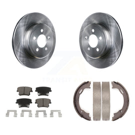 Rear Disc Rotors Ceramic Pads & Parking Shoes Kit For Dodge Chrysler 300 Charger