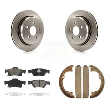 Load image into Gallery viewer, Rear Disc Rotors Ceramic Pads Parking Shoes Kit For Jeep Grand Cherokee Dodge WK