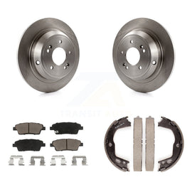 Rear Disc Rotors Ceramic Pads And Parking Brake Shoes Kit For Hyundai Genesis