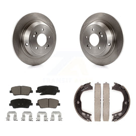 Rear Disc Rotors Ceramic Pads And Parking Brake Shoes Kit For Hyundai Genesis