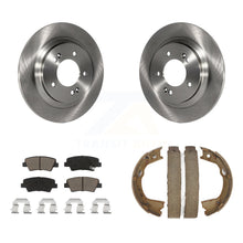 Load image into Gallery viewer, Rear Disc Rotors Ceramic Pads &amp; Parking Brake Shoes Kit For Hyundai Sonata Azera