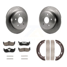 Load image into Gallery viewer, Rear Disc Rotors Ceramic Pads &amp; Parking Brake Shoes Kit For Jeep Grand Cherokee