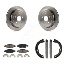 Load image into Gallery viewer, Rear Disc Rotors Ceramic Pads And Parking Brake Shoes Kit For Cadillac CTS