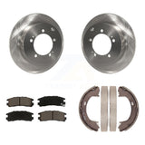 Rear Disc Rotors Ceramic Pads & Parking Shoes Kit For 01-05 Dodge Stratus Coupe