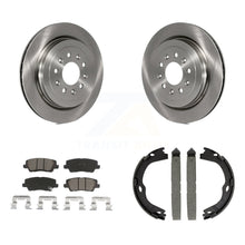 Load image into Gallery viewer, Rear Disc Rotors Ceramic Pads And Parking Brake Shoes Kit For Cadillac ATS
