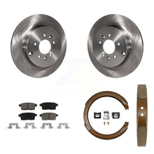 Load image into Gallery viewer, Rear Disc Rotors Ceramic Pads &amp; Parking Brake Shoes Kit For 2007-2012 Mazda CX-9