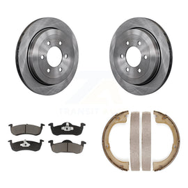 Rear Disc Rotors Ceramic Pads And Parking Shoes Kit For Ford Expedition Lincoln