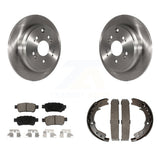 Rear Disc Rotors Ceramic Pads And Parking Shoes Kit For 2005-2010 Honda Odyssey