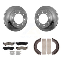 Load image into Gallery viewer, Rear Disc Rotors Ceramic Pads Parking Shoes Kit For Ford E-350 Super Duty E-250