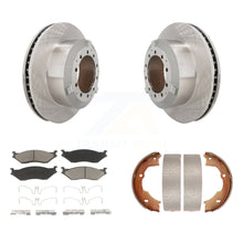 Charger l'image dans la galerie, Rear Disc Rotors Ceramic Pads Parking Shoes Kit For Ford F-450 Super Duty F-550