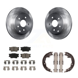 Rear Disc Rotors Ceramic Pads And Parking Shoes Kit For Toyota RAV4 Lexus HS250h