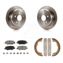 Load image into Gallery viewer, Rear Disc Rotors Ceramic Pads And Parking Brake Shoes Kit For Jeep Wrangler JK