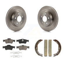 Load image into Gallery viewer, Rear Disc Rotors Ceramic Pads And Parking Brake Shoes Kit For Mercedes-Benz E550